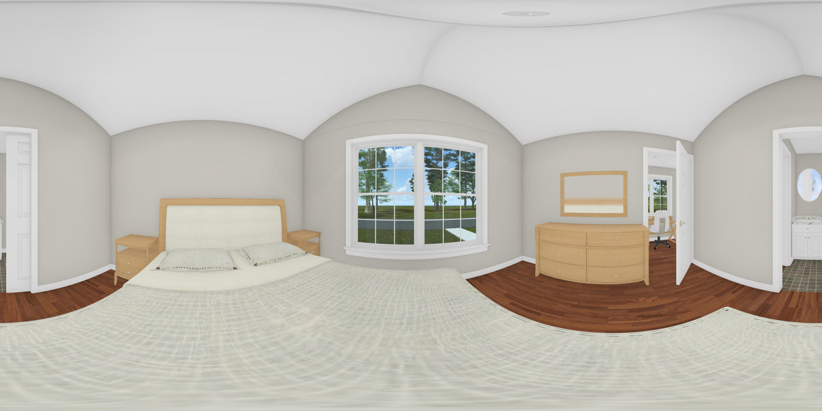 J7931-E Cottage House Bedroom Panorama, 1 Bedroom, 1 Bathroom | Plan 24650 