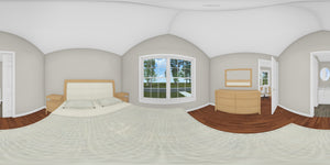 J7931-E Cottage House Bedroom Panorama, 1 Bedroom, 1 Bathroom | Plan 24650 