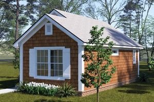 J7931-E Cottage House, 1 Bedroom, 1 Bathroom | Plan 24650 Exterior-3