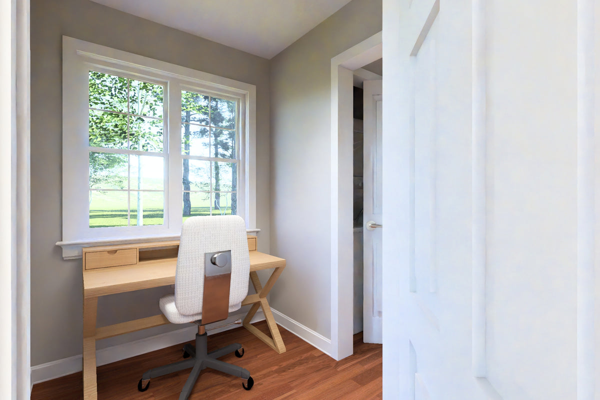 J7931-E Cottage House Study, 1 Bedroom, 1 Bathroom | Plan 24650 