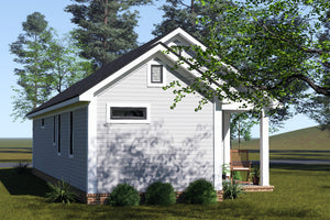 J8125-E Cottage House, 2 Bedrooms, 2 Bathrooms | Driftwood Harbor House Plan Exterior-5