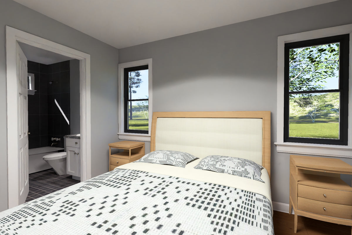 J8125-E Cottage House Bedroom, 2 Bedrooms, 2 Bathrooms | Driftwood Harbor House Plan 