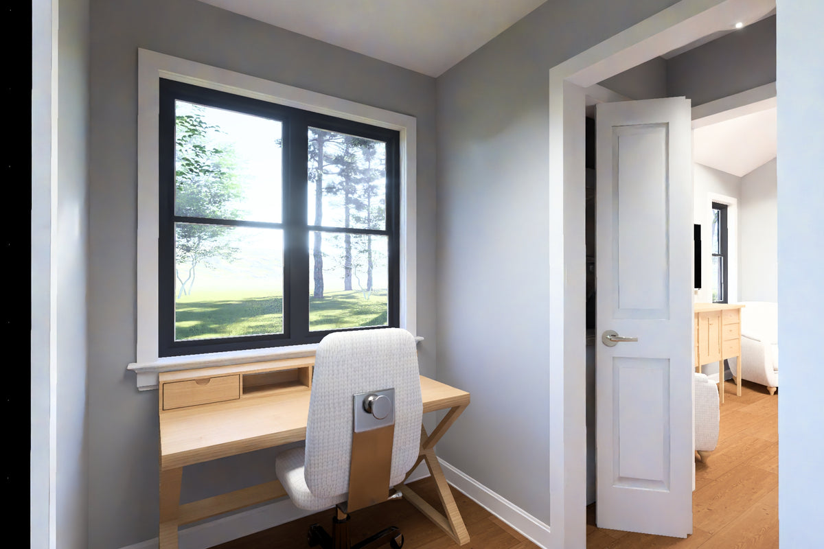 J8125-E Cottage House Study Area, 2 Bedrooms, 2 Bathrooms | Driftwood Harbor House Plan 