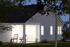 J8126-E Cottage Duplex House, 4 Bedrooms, 4 Bathrooms | Alderhaven Bluff House Plan Exterior-11