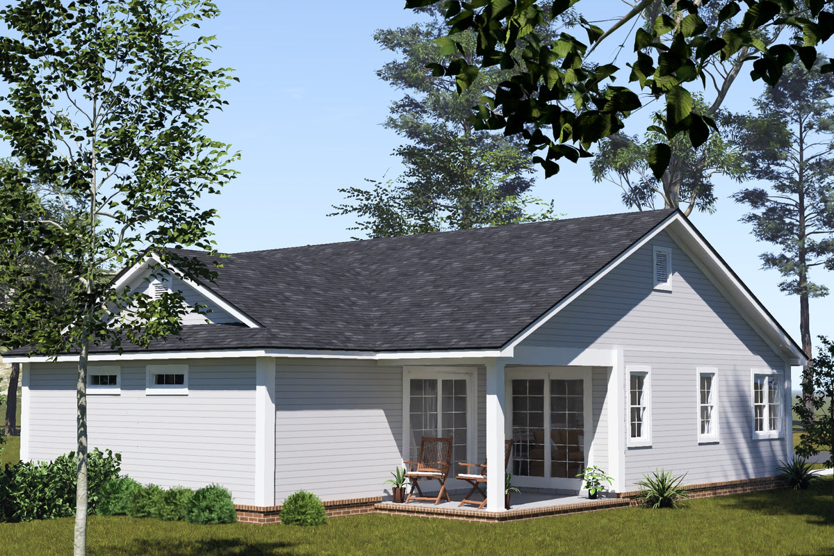 J8126-E Cottage Duplex House, 4 Bedrooms, 4 Bathrooms | Alderhaven Bluff House Plan Exterior-4