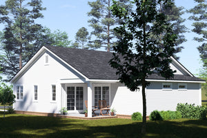 J8126-E Cottage Duplex House, 4 Bedrooms, 4 Bathrooms | Alderhaven Bluff House Plan Exterior-7