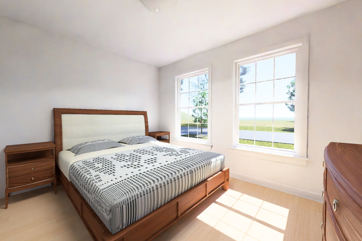 J8126-E Cottage Duplex House, 4 Bedrooms, 4 Bathrooms | Alderhaven Bluff House Plan 