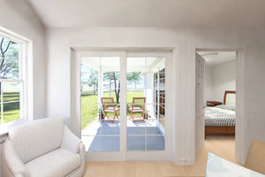 J8126-E Cottage Duplex House Porch, 4 Bedrooms, 4 Bathrooms | Alderhaven Bluff House Plan 