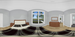 J8128-E Modern Duplex House, 4 Bedrooms, 4 Bathrooms | Clearwater Pointe House Plan Bedroom Panorama
