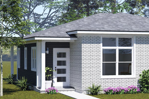 J8128-E Modern Duplex House, 4 Bedrooms, 4 Bathrooms | Clearwater Pointe House Plan Exterior-2
