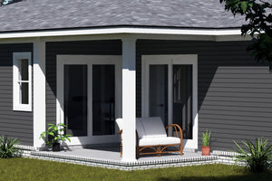J8128-E Modern Duplex House, 4 Bedrooms, 4 Bathrooms | Clearwater Pointe House Plan Exterior-5