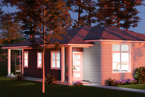 J8128-E Modern Duplex House, 4 Bedrooms, 4 Bathrooms | Clearwater Pointe House Plan Exterior-9
