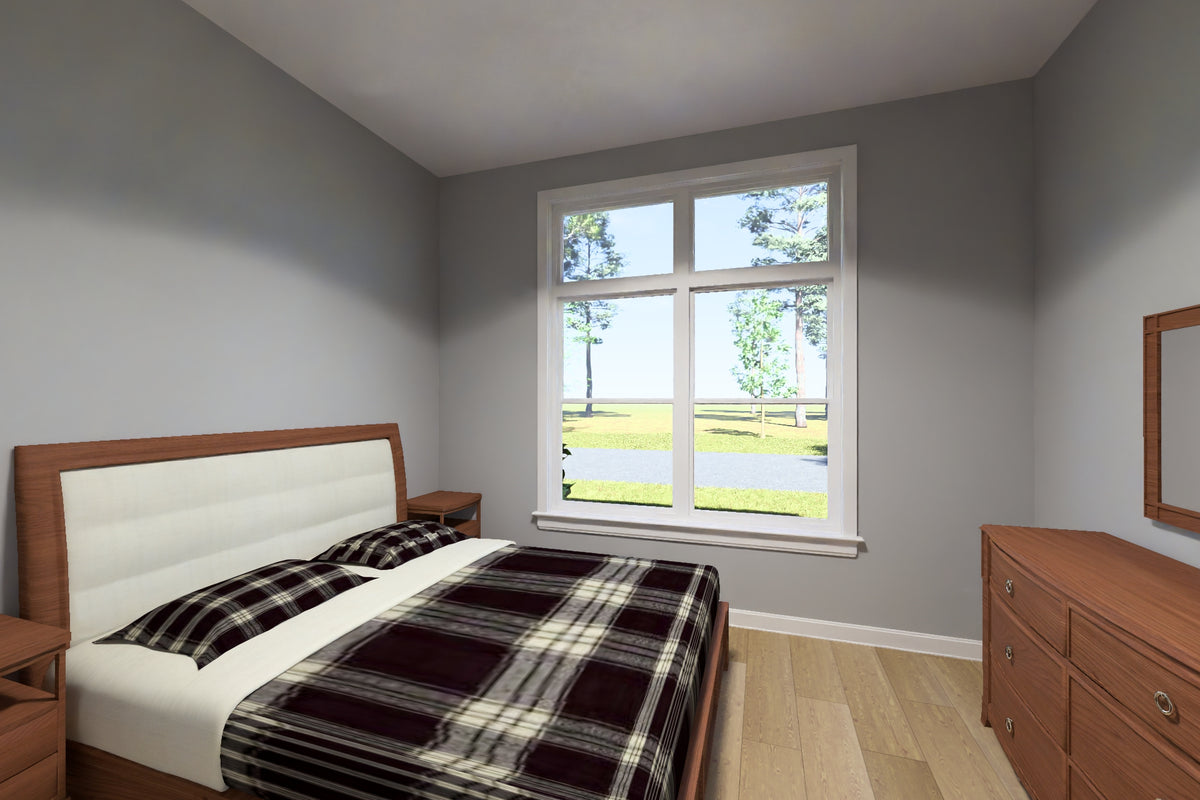 J8128-E Modern Duplex House Bedroom, 4 Bedrooms, 4 Bathrooms | Clearwater Pointe House Plan 