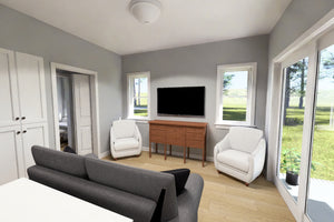 J8128-E Modern Duplex House Living Area, 4 Bedrooms, 4 Bathrooms | Clearwater Pointe House Plan 