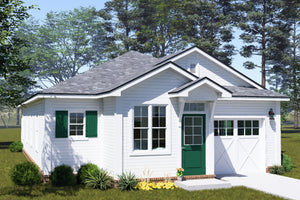 J8129-E Cottage House, 3 Bedrooms, 2 Bathrooms | Granite Brook House Plan Exterior