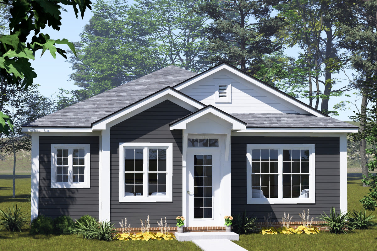 J8130-E Craftsman Cottage House, 4 Bedrooms, 3 Bathrooms | Cypress Ridgeway House Plan Exterior