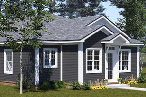 J8130-E Craftsman Cottage House, 4 Bedrooms, 3 Bathrooms | Cypress Ridgeway House Plan Exterior-3