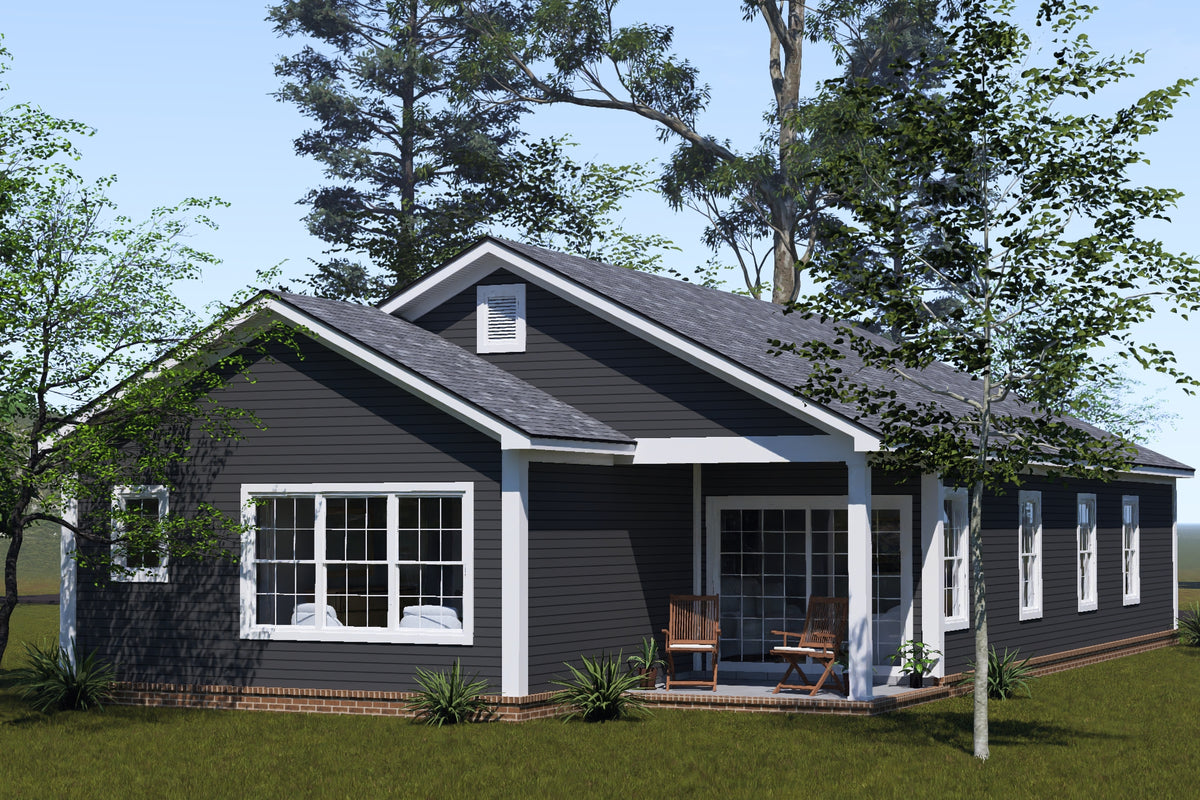 J8130-E Craftsman Cottage House, 4 Bedrooms, 3 Bathrooms | Cypress Ridgeway House Plan Exterior-4