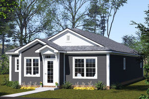 J8130-E Craftsman Cottage House, 4 Bedrooms, 3 Bathrooms | Cypress Ridgeway House Plan Exterior-7