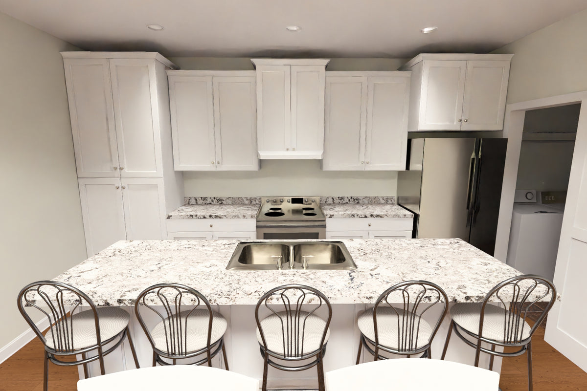 J8130-E Craftsman Cottage House Kitchen, 4 Bedrooms, 3 Bathrooms | Cypress Ridgeway House Plan 