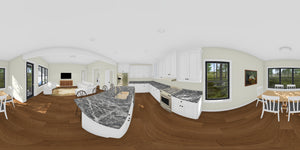 J8131-E Farmhouse House, 4 Bedrooms, 3.5 Bathrooms | Meadowcrest Hollow House Plan Kitchen Panorama