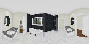 J8131-E Farmhouse House, 4 Bedrooms, 3.5 Bathrooms | Meadowcrest Hollow House Plan Bathroom Panorama