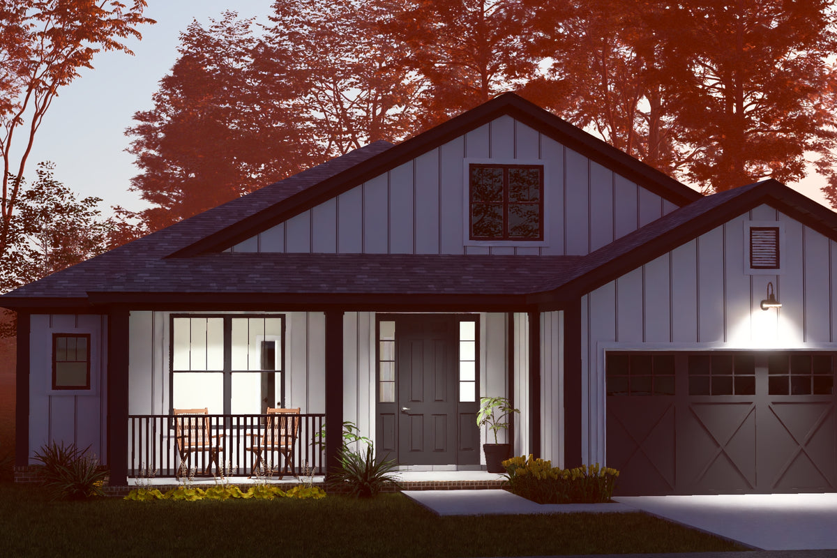 J8131-E Farmhouse House, 4 Bedrooms, 3.5 Bathrooms | Meadowcrest Hollow House Plan Exterior-10