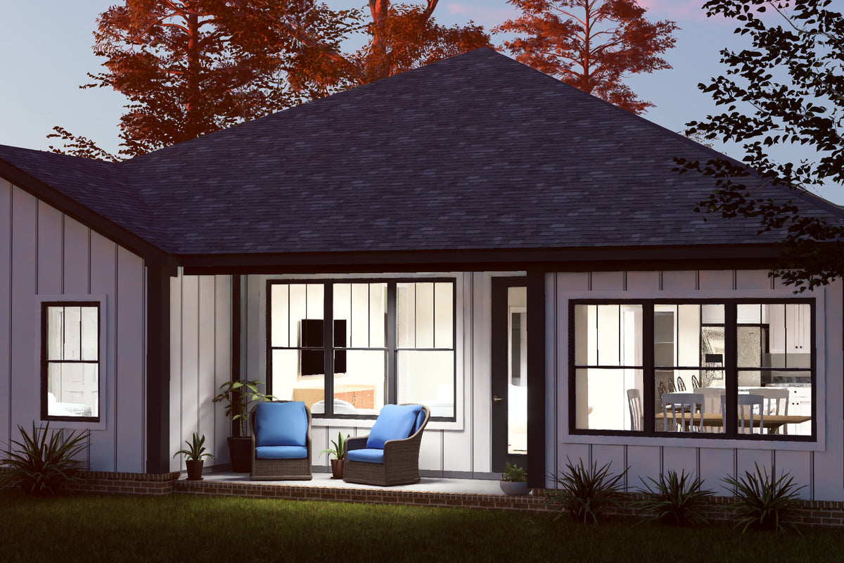 J8131-E Farmhouse House, 4 Bedrooms, 3.5 Bathrooms | Meadowcrest Hollow House Plan Exterior-11