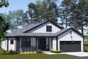 J8131-E Farmhouse House, 4 Bedrooms, 3.5 Bathrooms | Meadowcrest Hollow House Plan Exterior