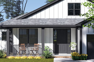 J8131-E Farmhouse House, 4 Bedrooms, 3.5 Bathrooms | Meadowcrest Hollow House Plan Exterior-2