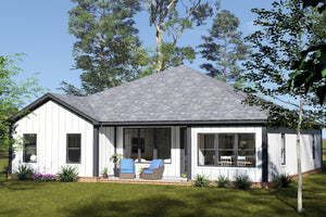 J8131-E Farmhouse House, 4 Bedrooms, 3.5 Bathrooms | Meadowcrest Hollow House Plan Exterior-4