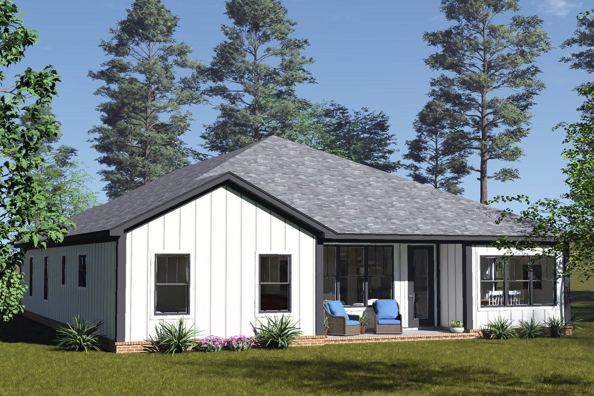 J8131-E Farmhouse House, 4 Bedrooms, 3.5 Bathrooms | Meadowcrest Hollow House Plan Exterior-6
