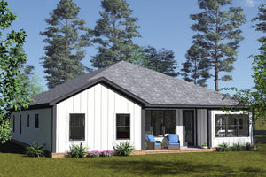 J8131-E Farmhouse House, 4 Bedrooms, 3.5 Bathrooms | Meadowcrest Hollow House Plan Exterior-6