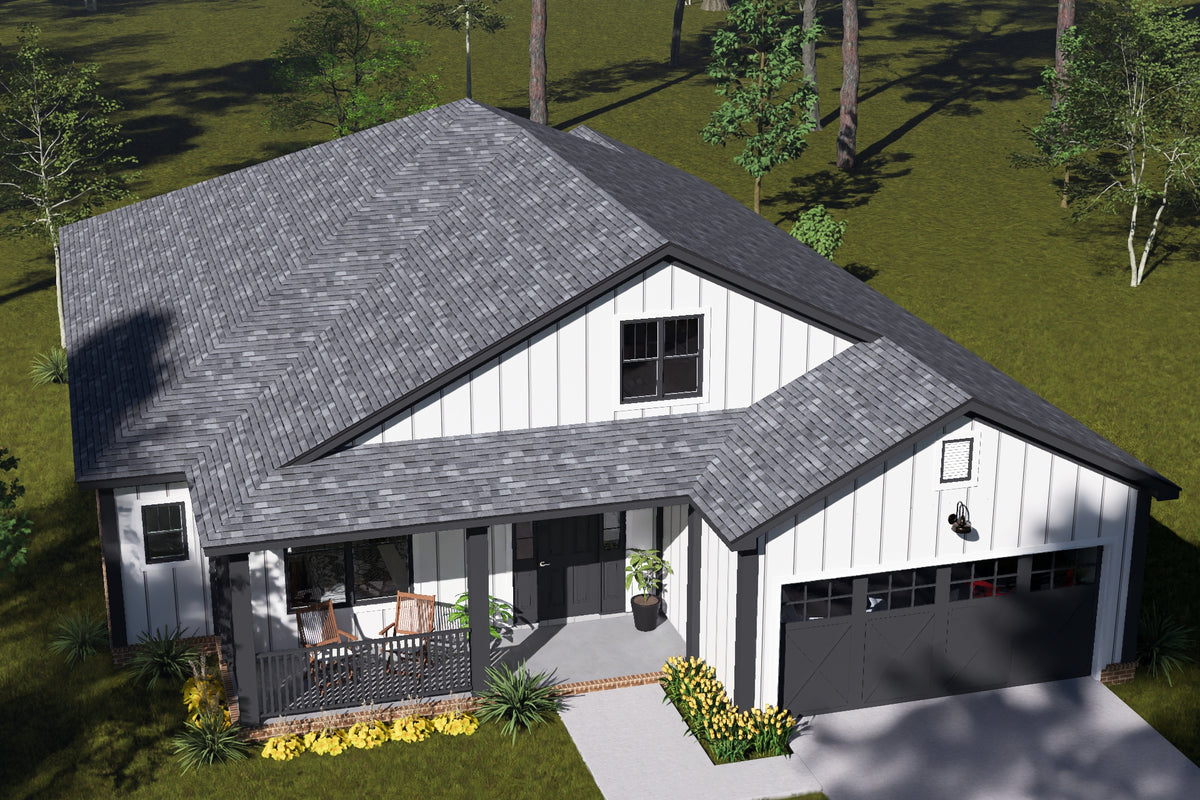 J8131-E Farmhouse House, 4 Bedrooms, 3.5 Bathrooms | Meadowcrest Hollow House Plan Exterior-8
