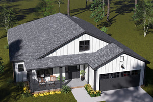 J8131-E Farmhouse House, 4 Bedrooms, 3.5 Bathrooms | Meadowcrest Hollow House Plan Exterior-8