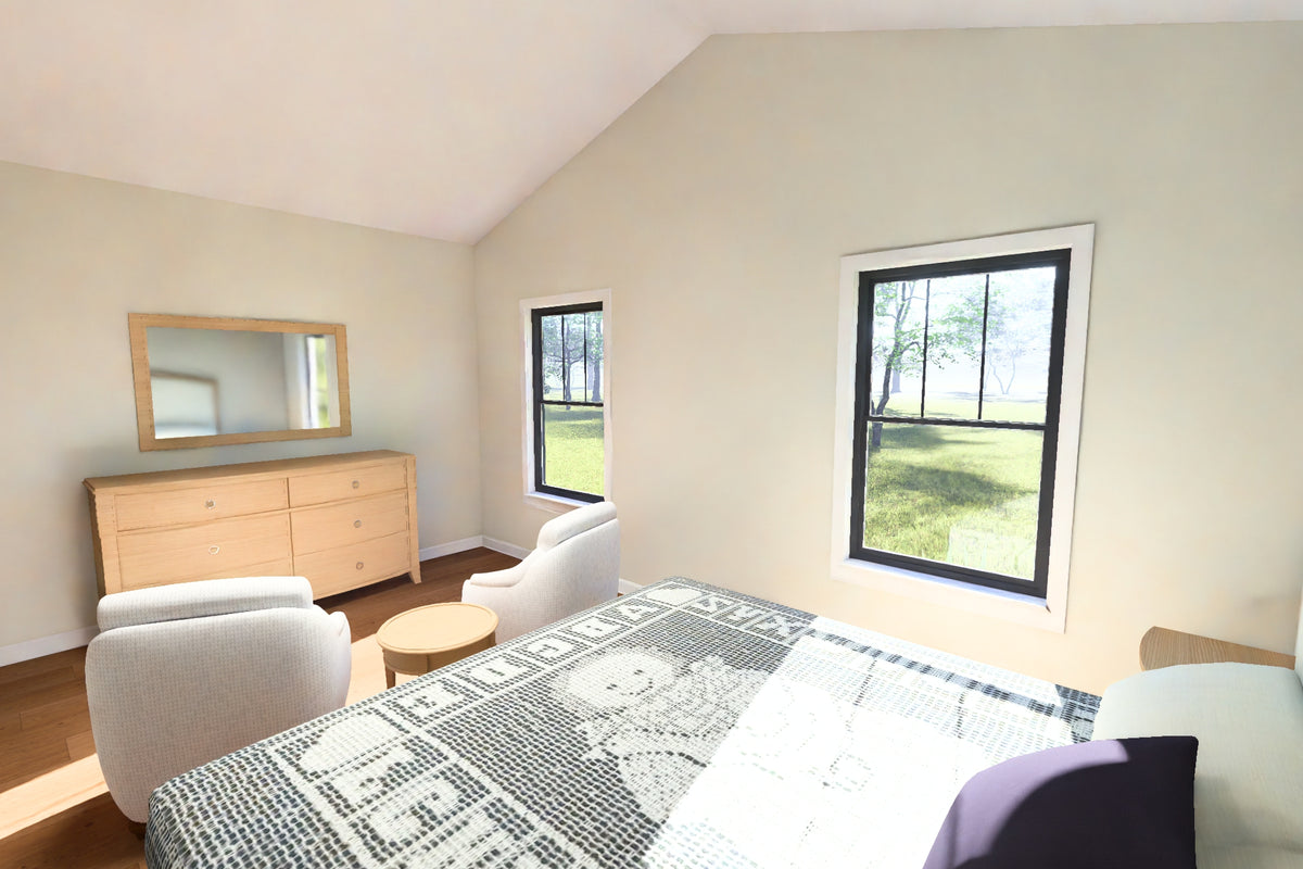 J8131-E Farmhouse House Master Bedroom, 4 Bedrooms, 3.5 Bathrooms | Meadowcrest Hollow House Plan 