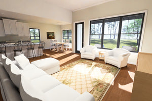 J8131-E Farmhouse House Living Room, 4 Bedrooms, 3.5 Bathrooms | Meadowcrest Hollow House Plan 