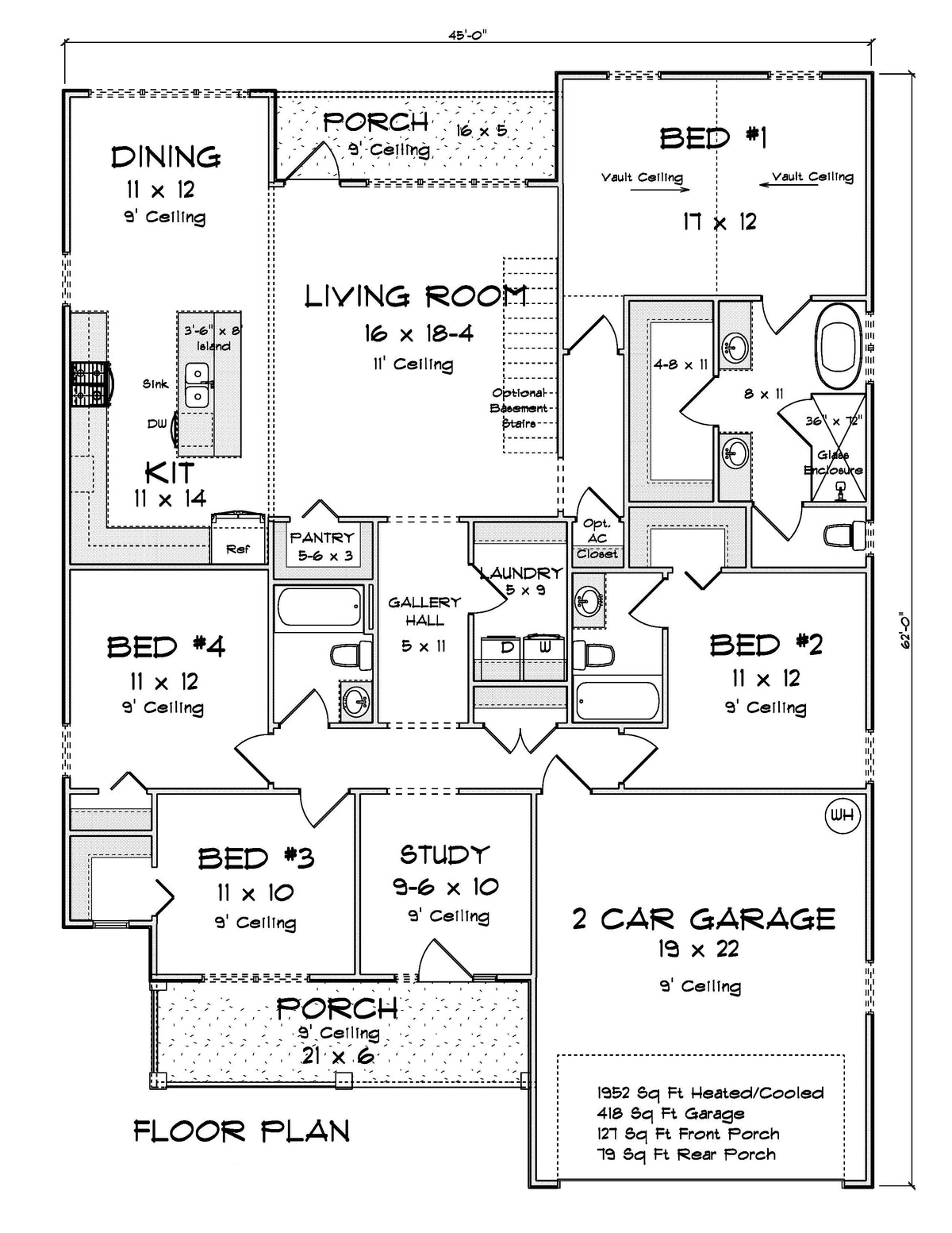 J8131-E Farmhouse House First Floor Plan, 4 Bedrooms, 3.5 Bathrooms | Meadowcrest Hollow House Plan 