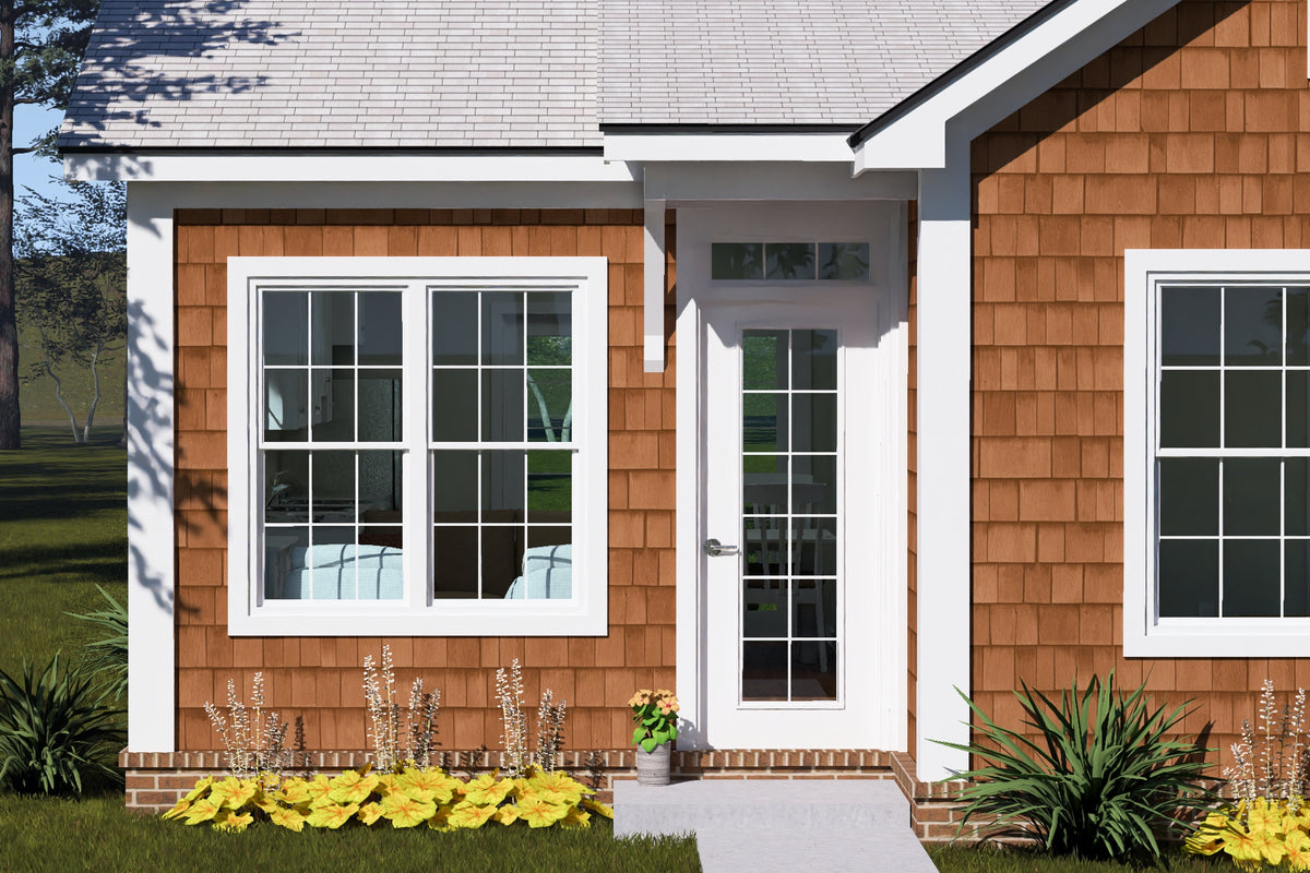 J8132-E Craftsman House, 2 Bedrooms, 1 Bathroom | Silver Maple Grove House Plan Exterior-2
