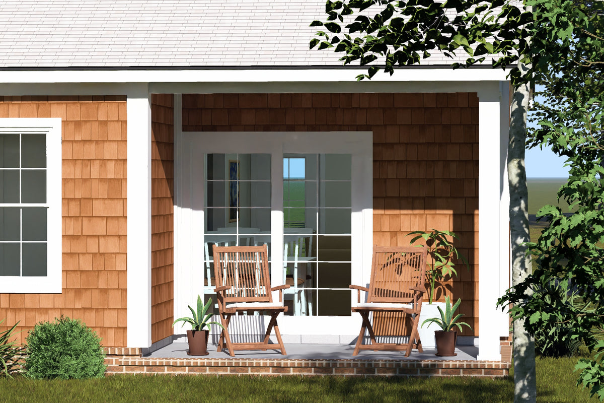 J8132-E Craftsman House, 2 Bedrooms, 1 Bathroom | Silver Maple Grove House Plan Exterior-5
