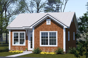 J8132-E Craftsman House, 2 Bedrooms, 1 Bathroom | Silver Maple Grove House Plan Exterior-7
