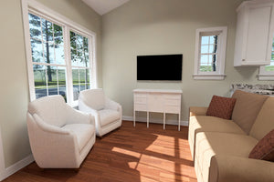 J8132-E Craftsman House Living Area, 2 Bedrooms, 1 Bathroom | Silver Maple Grove House Plan 