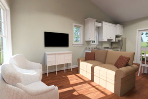 J8132-E Craftsman House Living Area, 2 Bedrooms, 1 Bathroom | Silver Maple Grove House Plan 