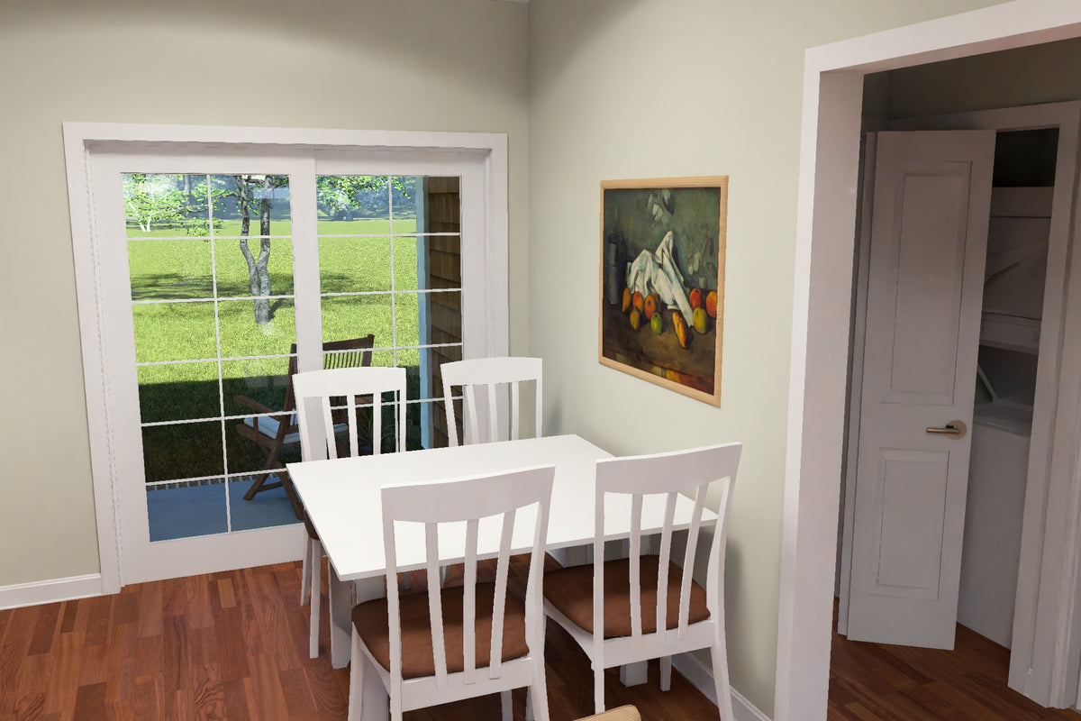 J8132-E Craftsman House Breakfast Area, 2 Bedrooms, 1 Bathroom | Silver Maple Grove House Plan 