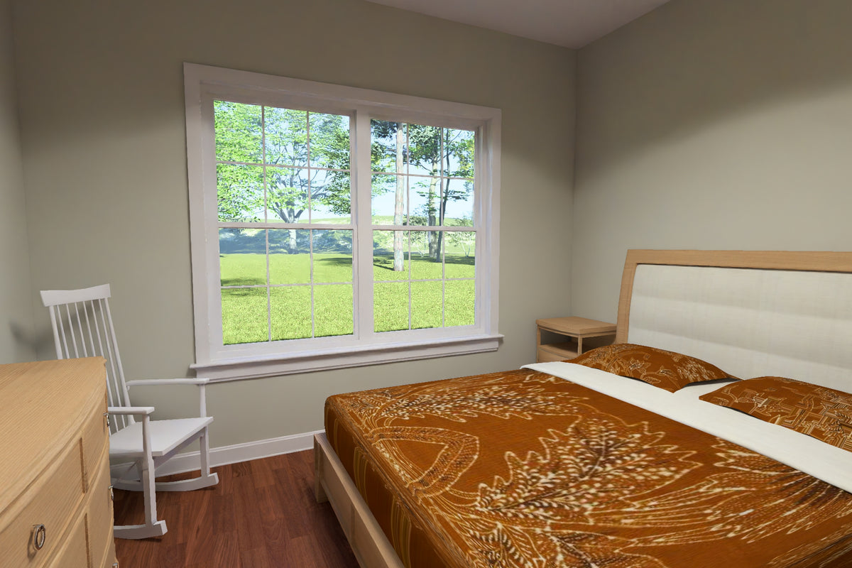 J8132-E Craftsman House Bedroom, 2 Bedrooms, 1 Bathroom | Silver Maple Grove House Plan 