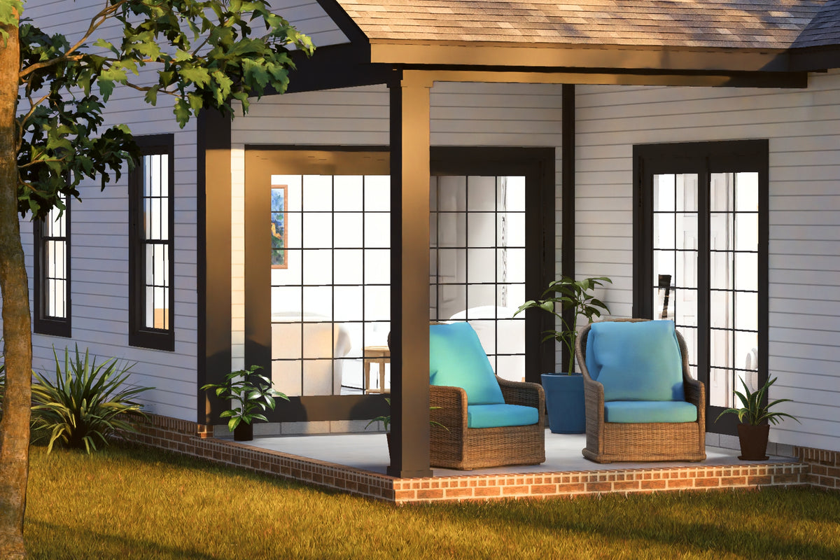 J8133-E Cottage House, 4 Bedrooms, 2.5 Bathrooms | Riverstone Heights House Plan Exterior-10