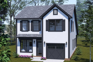 J8133-E Cottage House, 4 Bedrooms, 2.5 Bathrooms | Riverstone Heights House Plan Exterior