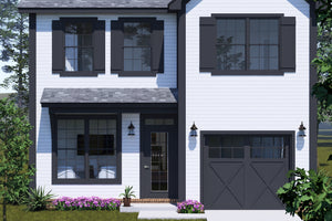 J8133-E Cottage House, 4 Bedrooms, 2.5 Bathrooms | Riverstone Heights House Plan Exterior-2