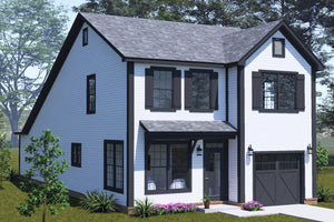 J8133-E Cottage House, 4 Bedrooms, 2.5 Bathrooms | Riverstone Heights House Plan Exterior-3