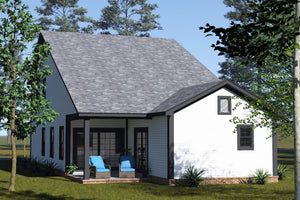 J8133-E Cottage House, 4 Bedrooms, 2.5 Bathrooms | Riverstone Heights House Plan Exterior-5